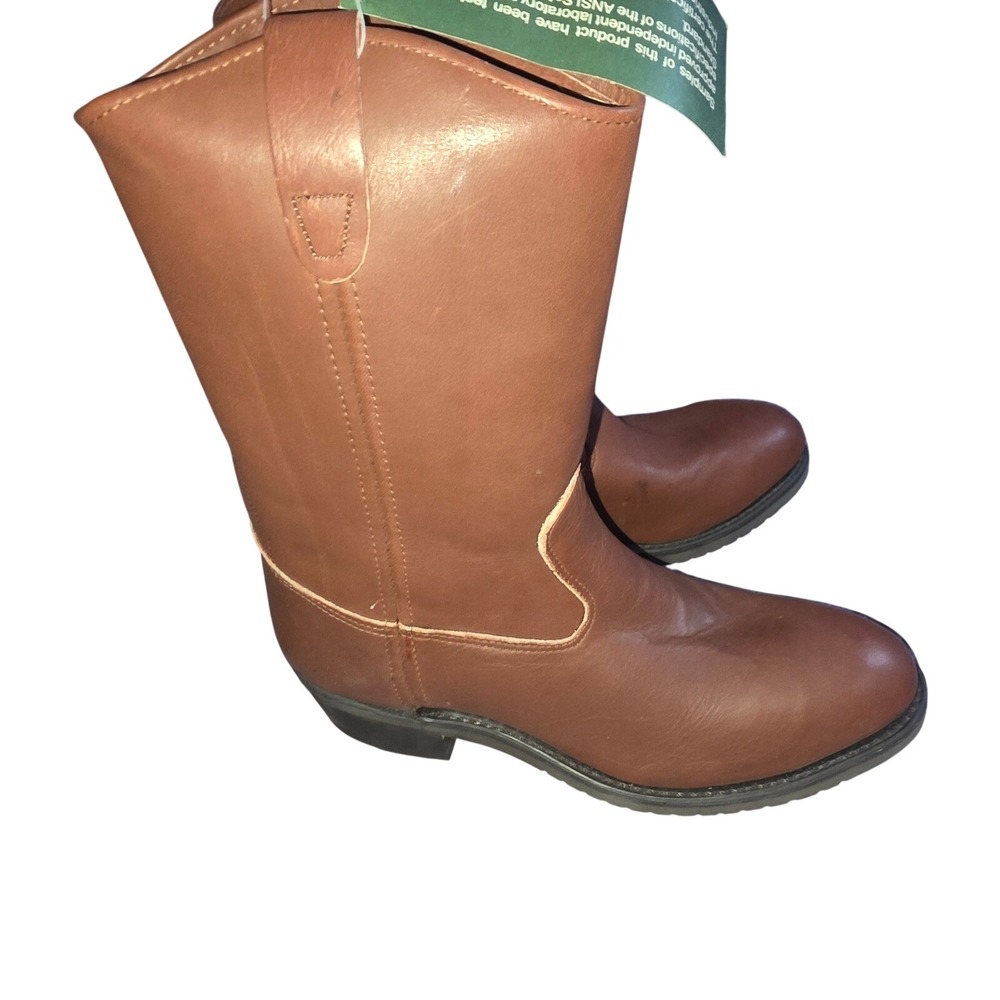Iron Age Super Trac Mens 9 D Steel Toe Work Boots Brown Leather USA Made